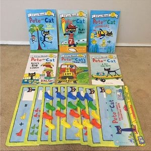 6 Pete The Cat books, pattern and counting cards